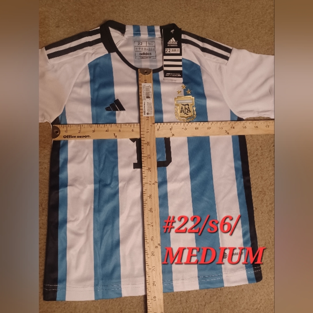 Argentina ๐ฆ๐ท youth soccer uniforms different sizes adidas blue and white - Picture 6 of 8
